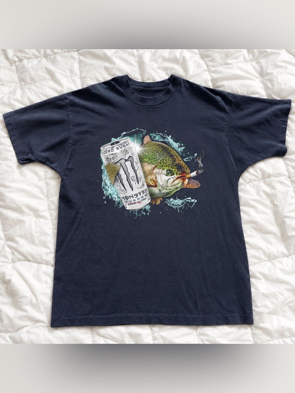 Vintage Black Energy Fish Graphic Tee Unisex For Men’s